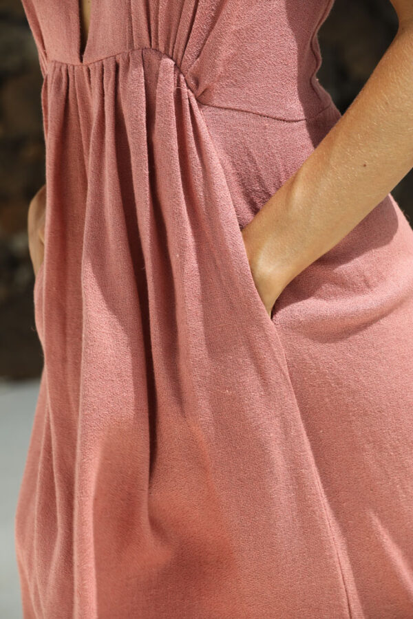 Robe décolleté Terracota – Image 4